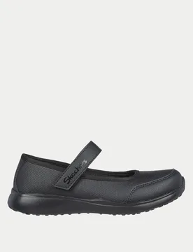 Microstrides Recess Rules School Shoes (9½ Small-4 Large) Black Female - Skechers - FashionsVida