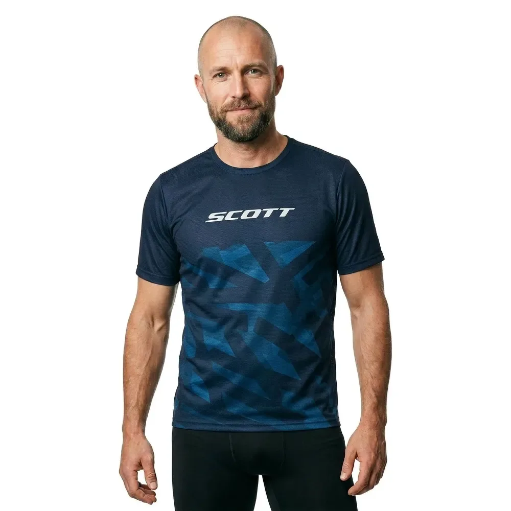 Maglietta A Maniche Corte Vertic Lt Dark Blue - Scott - FashionsVida