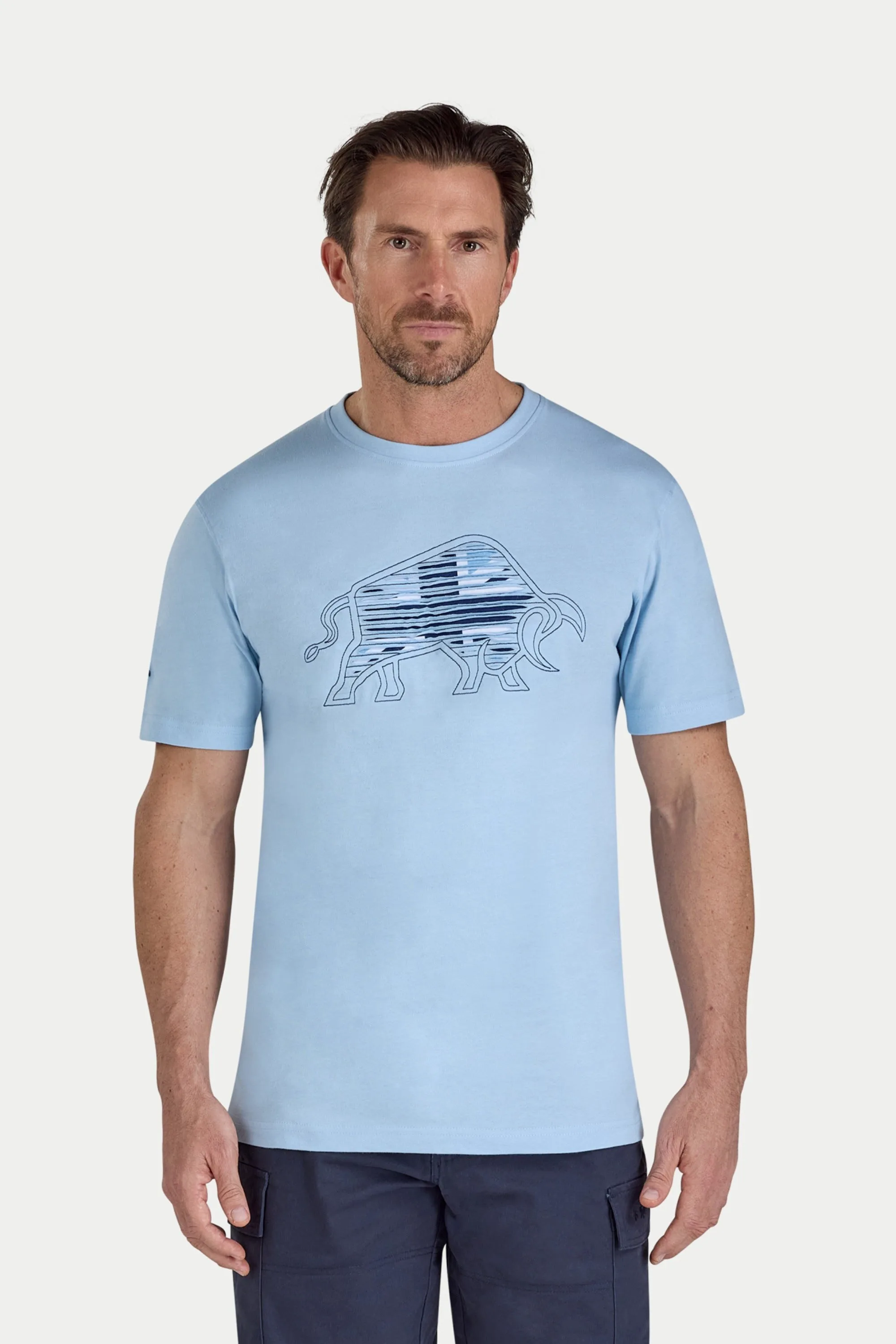 Union Jack Bull Mens T-Shirt - Raging Bull - FashionsVida
