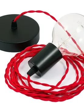 Cables Suspension Luminaire Tm09 1 M Red / Black One Size - Creative - FashionsVida