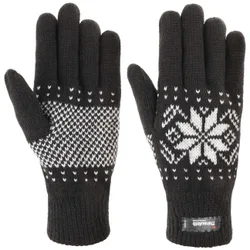 Snowflake Thinsulate Gloves by - black - Female - Size: S