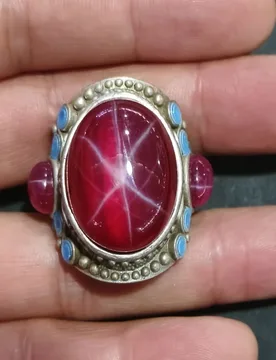 Jewelry, Accessories, Cloisonne Set with Natural Stars Ruby Ethnic Style Live Ring Ring Accessories - Aliexpress - FashionsVida