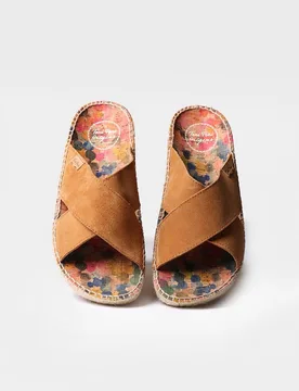 Alpargatas planas de mujer abiertas de ante - Toni Pons - FashionsVida