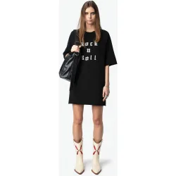 Zadig & Voltaire - Vestido Grace corto con letrero frontal