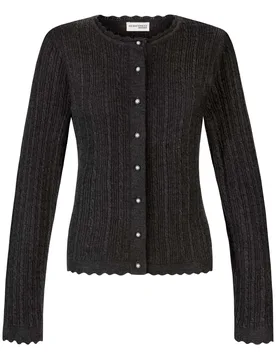 Trachtenstrickjacke Jasmina (anthrazit, Gr. 48) von Heimatgwand für Damen, Oberteile, 50% Baumwolle, 50% Polyacryl - Stockerpoint - FashionsVida
