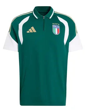 Polo à Manches Courtes Italy 26/27 Tiro Collegiate Green S - Adidas - FashionsVida