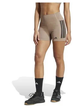 Leggings Courts Optime 3 Stripes 4´´ Chalky Brown L - Adidas - FashionsVida