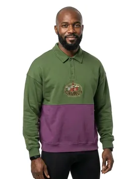 Polo à Manches Longues The Lower Depths Green 2XL Homme