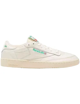 Chaussures en cuir - Club C 85 Vintage Top Chalk / Paper White / Glen Green en Cuir - Taille 38,5 - Vert - Reebok - FashionsVida
