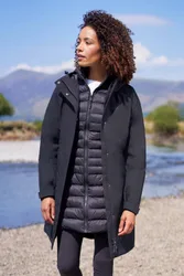 Alaskan Womens 3 in 1 Long Waterproof Jacket - Black - Black - Size: 4