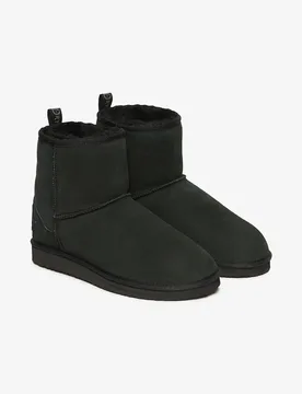 Bottes De Neige Suede Sherpa Ankle Black EU 38-39 - Superdry - FashionsVida
