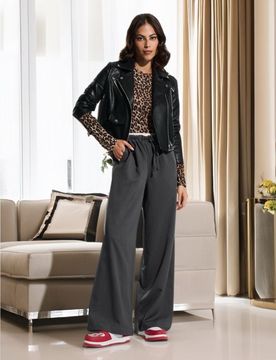 Blusa con stampa animalier - multicolor