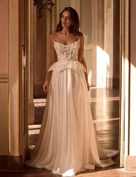 Vintage Strapless Sleeveless Women Wedding Dresses Sexy A-Line Sleeveless Bridal Gowns Cocktail Banquet Vestidos De Novias 2024 - Aliexpress - FashionsVida