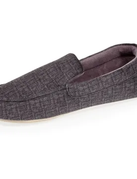 Chaussons mocassins semelle souple Gris gris anthracite 46 - Isotoner - FashionsVida