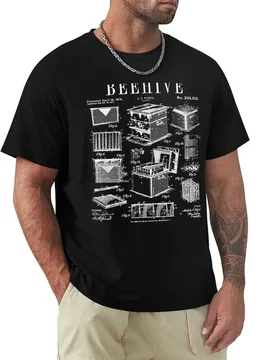 Beehive Bees Apiarist Beekeeper Beekeeping Vintage Patent T-Shirt heavyweights plus size clothes vintage mens plain t shirts - Aliexpress - FashionsVida