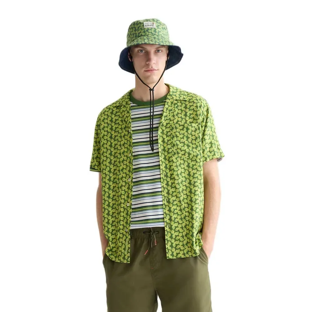 Camicia A Maniche Corte 183060 Regular Fit Mini Cactus Garden Green XL - Scotch & Soda - FashionsVida