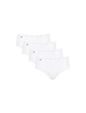 Midislip BASIC 4er Pkg weiss weiss 42 damen - Sloggi - FashionsVida