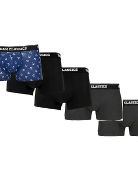 Boxers 5 Unità Anchor / Black / Charcoal 3XL - Urban classics - FashionsVida