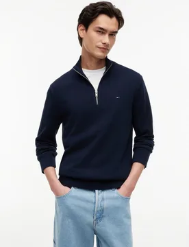 Punto TJM Slim Ess Light ¼ Zip Swtr Ext de - Tommy Jeans - FashionsVida