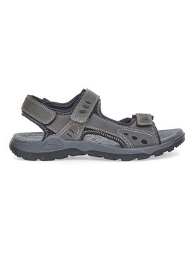 Sandali Grigi In Vera Pelle con Strappo in Velcro Fly Dynamic FD11 41
