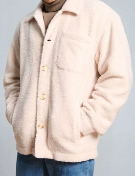 Felpa con zip e colletto - panna