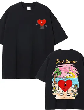 Bad Bunny T-Shirt Un Verano Sin Ti Graphic Print, Fashion Oversized Streetwear Unisex High Quality Cotton Tee - Aliexpress - FashionsVida