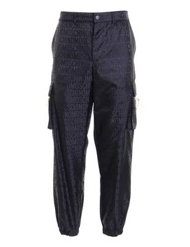 Pantaloni larghi con bottoni con zip
