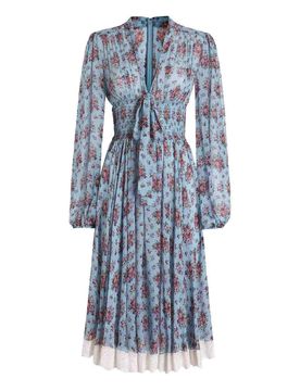 Vestito Midi In Cotone E Seta