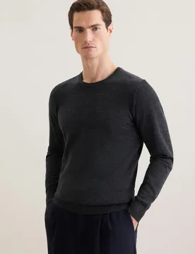 Regular Pullover Uni Grau XL - Seidensticker - FashionsVida