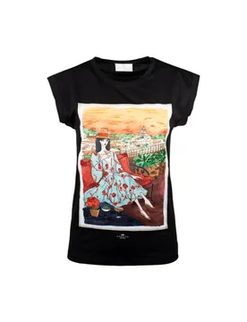T-shirt Donna Nenette DADDY_NERO - NENETTE - FashionsVida