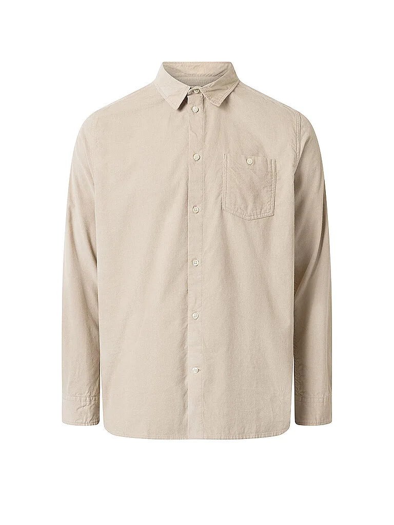 Camicia in velluto a coste Regular Fit beige M - Knowledge Cotton Apparel - FashionsVida