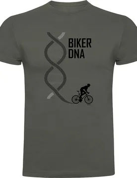 Maglietta A Maniche Corte Biker Dna Dark Army Green - Kruskis - FashionsVida