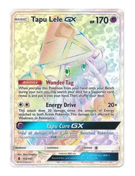 Pokemon SM Guardians Rising 155/145 Tapu Lele GX (Rainbow Rare) - Pokémon - FashionsVida