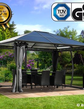 Alu-Pavillon SUMMERDREAM 3x4m grau