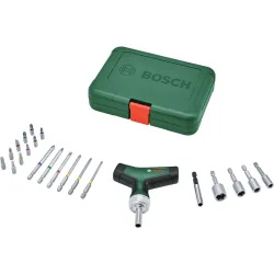 Set Destornillador Carraca + Puntas 22 Pzs