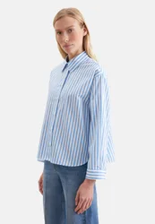 Oversized Hemdbluse Boxy Blau 42
