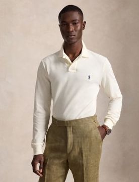 Para hombre. 710680790137 Polo de piqué Custom Slim Fit roto (XS), Casual, Algodón, Manga larga