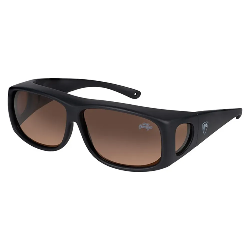 Overwrap Polarized Sunglasses Black Brown/CAT3 Men - Fox Rage - FashionsVida