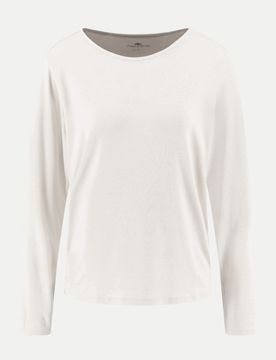Basic Langarmshirt Weiß L