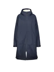 Abrigo de invierno para mujer Aalborg Loos con capucha plegable azul oscuro M/L
