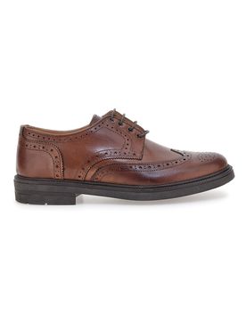 Scarpe stringate marroni brogue in vera pelle 224 40