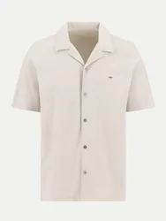Kurzarmhemd mit Struktur Beige XL