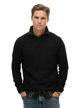 Maglione Wool Blend Midnight Charcoal Marl M