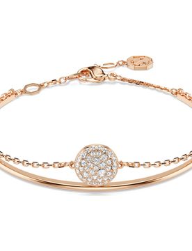 Bracciale rigido Sublima, Bianco, Finitura oro rosa 18K OS