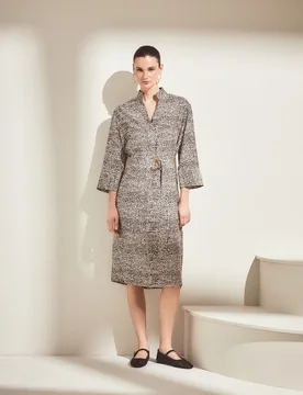 Vestido de mujer safari estampado hojas - Woman El Corte Inglés - FashionsVida