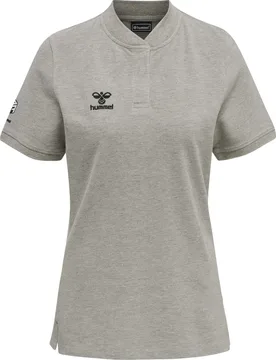 Move Grid Polo Damen T-Shirt, grau S - Hummel - FashionsVida