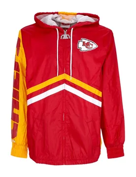 Giacca a Vento Uomo Nfl Undeniable Full Zip Windbreaker Kanchi Scarlet - Mitchell & Ness - FashionsVida