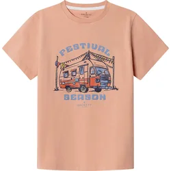 Maglietta A Maniche Corte Festival Camper Peach Orange 5 Anni