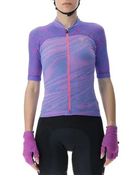 Maglia A Maniche Corte Biking Wave Vibrant Purple - Uyn - FashionsVida