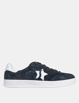 Academy Court Charm Leather Trainers Navy female - Skechers - FashionsVida
